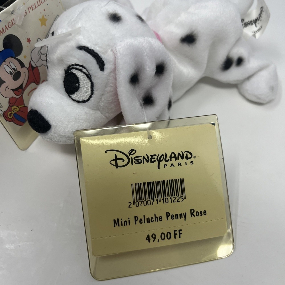 Disneyland Paris Mini Peluche Patch Lucky Penny Vert 101 Dalmatian's Plush Lot 3 - Picture 7 of 12
